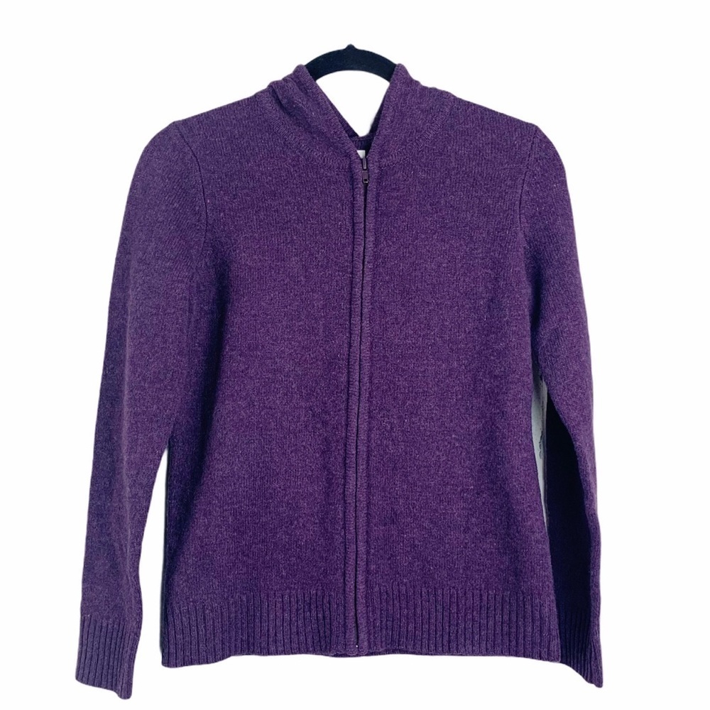 Women’s Pure Lambs Wool Hooded Sweater Cardigan
